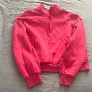 Women's Pink Half-Zip Sweater